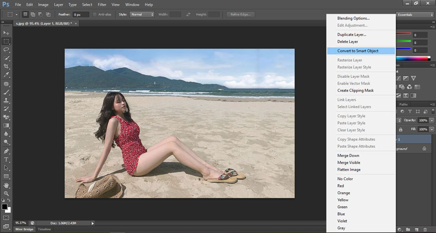 select Convert to Smart Object