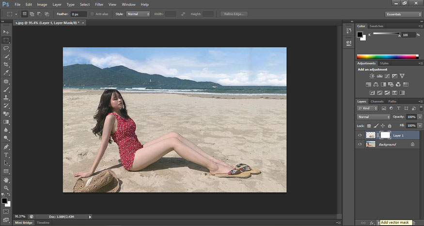 create a Layer Mask for Layer 1
