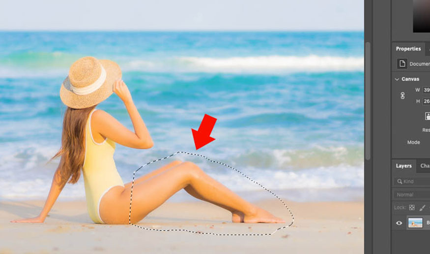 press the key combination Ctrl+J to copy the selection to a new layer